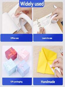 5 Rolls Double-Sided Tape, Suitable For Crafts, Arts, Scrapbooking, Photography, Gift Boxes, Scrapbooking, Card Making, Paper Backing, Hand Tearable, Suitable For Office And Student Use (Width 5mm) - Multiple Styles - View 6