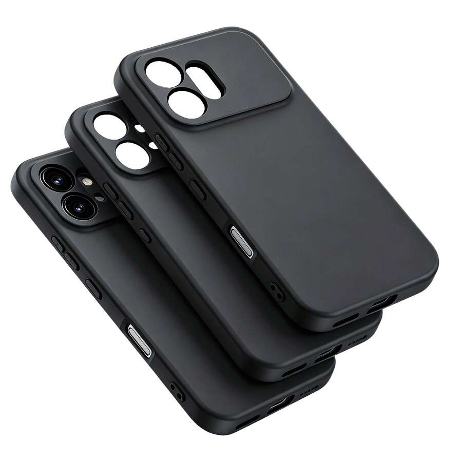 2pcs Reno/Find/A Series Universal Phone Case For A6 GT/A6/A6s/A6x/Reno15 F/Reno15/Reno15C/Find X9/Find X9 Pro/A6 GT/Reno14 F/Reno14/Reno14 Pro, Black AG Matte Shell, Luxury Minimalist, Dark Night Matte Premium Texture, Delicate Skin-Friendly Anti-Fingerprint Anti-Sweat, Black Matte Phone Case, Matte Shell, Full Coverage Black Protective Cover, Delicate Matte, Thin Foggy Surface, Matte TPU, Pure Black Minimalist - Black - View 1