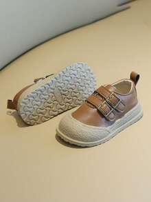 Found A Treasure! Double Hook & Loop, Infant & Children Casual Shoes, Suitable For Boys & Girls, All-Season Versatile Style - Brown - View 5