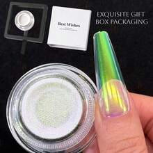 Gift Box Nail Powder Set, Luxury Optical High-Gloss Quality Nail Powder, Perfect Gift Choice, Unique Floating Design Gift Box, Y2K Mirror Chameleon Powder, Suitable For Nail Art Design, From Beginners To Nail Technicians - Multicolor - View 18
