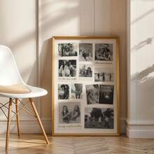1pc Custom Best Friend Photo Collage Template Customized Wall Art, Style Custom Poster,12‑Photo Layout Pictures Custom Photo, Best Friend Birthday Gift, Customizable Things, Room Decor, Optional Frame. - Multicolor - View 7