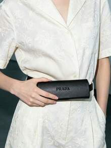 Prada 時尚眼鏡盒，適用於時尚眼鏡與一般眼鏡，送給女性的完美禮物 - 黑色 - 查看 5