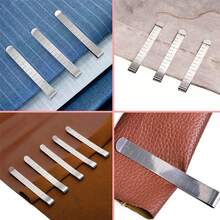 5pcs Stainless Steel Sewing Clips With Scale, Fabric Fixing And Marking Clips, DIY Sewing Pin Alternative - Multicolor - View 5