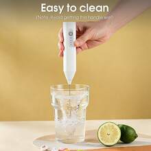 1pc Milk Frother, Electric Egg Beater, Wireless Handheld Coffee Frother, Kitchen Small Appliance, Coffee Tool, Essential For Coffee Lovers - Multicolor - View 10