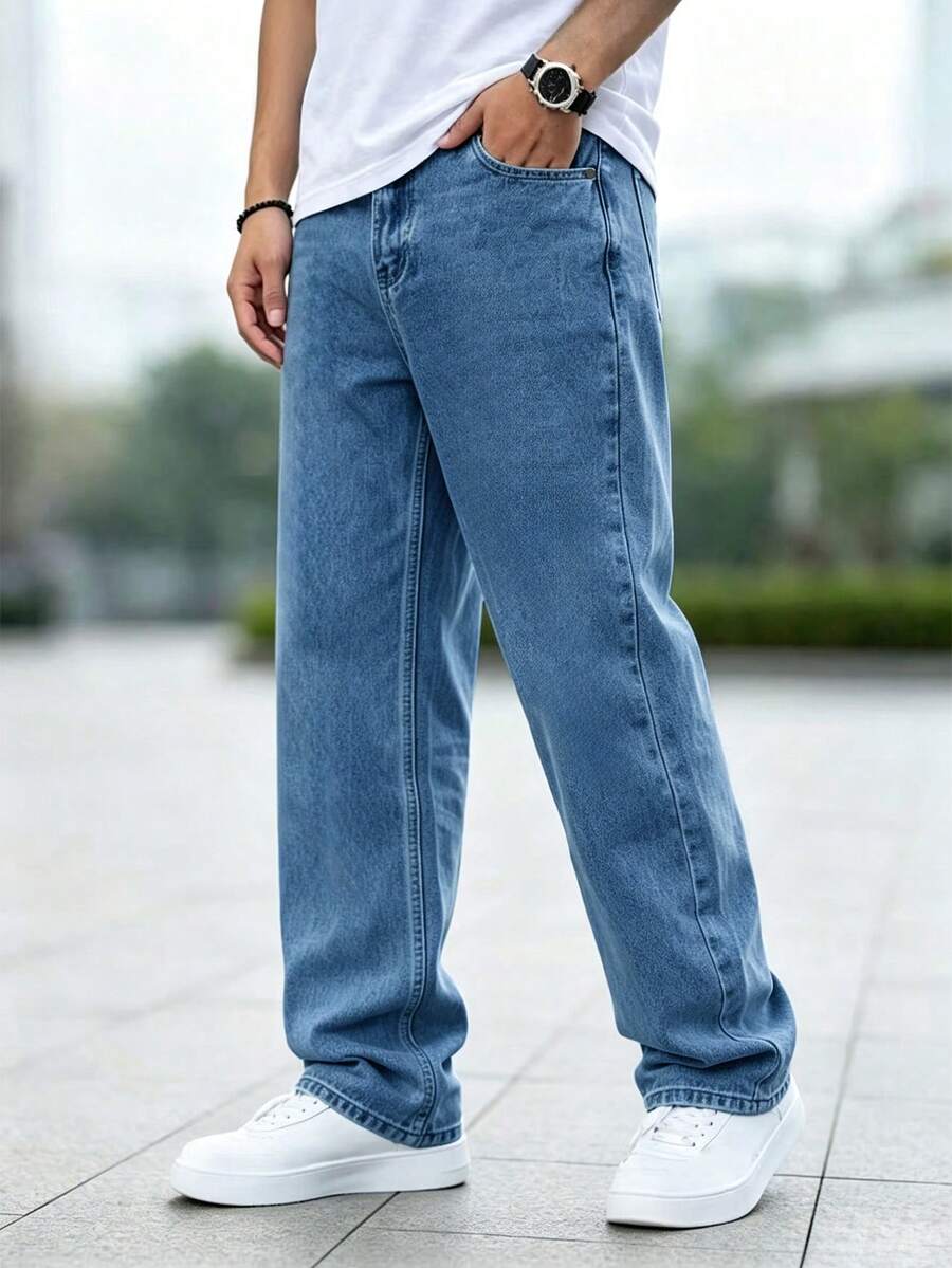 Men's Casual Slim Fit Skinny Jeans - Suitable For All Seasons