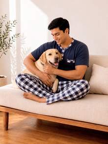 Men Loungewear Onepieces - Navy Blue - View 4