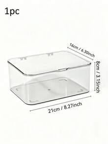 Clear Acrylic Storage Box With Lid, Dust-Proof Transparent Plastic Organizer, Stackable Desktop Storage Container, Multi-Purpose Storage Box For Cards, Envelopes, Stationery, Cosmetics, Face Masks, Jewelry, Office Supplies, Home And Office - Clear - View 10