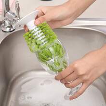 1 pièce pièce Brosse de nettoyage en verre réutilisable avec ventouse - Convient pour les tasses en plastique durable, les mugs, les carafes, les bouteilles d'eau - Aucune électricité requise, fournitures de nettoyage de la cuisine et de la maison/Brosse de nettoyage - A - Voir 10