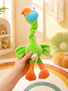 Stretchable Neck Chicken Plush Doll, Funny Squeaky Twistable Bird Plush Doll, Soft Colorful Cartoon Animal Plush Doll, Interactive Stress Relief Doll, Creative Adjustable Long Neck Rooster Plush Decoration - Multicolor - View 8