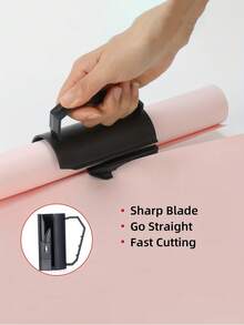 1件 Easycut 手動裁紙刀，便攜高效直切裁紙器，適用於所有捲紙與紙張類型，無需電池，適合聖誕禮物包裝紙使用 - 多色 - 查看 3