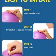 Ball Small - 9 Inch Small Exercise Ball | Anti-Burst PVC, Latex-Free, Clinic Grade, Between-Knees Stabilizer, Postpartum & Rehab, Straw Inflator, Yoga Ball Small - Blue - View 6