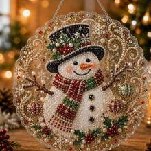1pc New Hot-Selling Christmas Tree 5D Diamond Painting Acrylic Pendant Christmas Gift - Multicolor - View 7