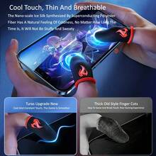 [2 Boxes Included]Super Exquisite Pattern Gaming Finger Sleeves, Ultra-Thin & Breathable, Anti-Slip & Sweat-Proof, The Best Choice For Gamers - Blue - View 10