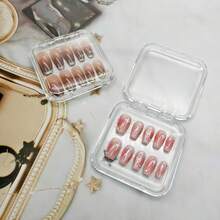 7pcs Transparent Nail Storage Box, Suitable For Fake Nails/Accessories/False Eyelashes/Cosmetics/Office Supplies/DIY Crafts, Small Item Storage Organizer, Cosmetic Storage Box, Vanity, Bathroom Storage, Room Decor, Wedding Decor, Desktop Storage Box, Christmas Home Decor, Back To School Dorm Essentials. - One Size Fits All - View 4