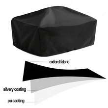 Portable Flat Top Gas Grill Cover 17–35 Inch, Fits 2-Burner Blackstone Pit Boss & 3-Burner Royal Gourmet GasOne Griddle Stations - Black - View 7