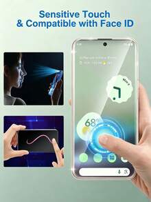 5Pcs Tempered Glass Screen Protector For Pixel 6 / Pixel 6a / Pixel 7 / Pixel 7a / Pixel 8 / Pixel 8a / Pixel 9 / Pixel 9a / Pixel 9 Pro / Pixel 10 / Pixel 10 Pro, Scratch-Proof, Bubble-Free,HD Transparent, 9H Hardness,Bubble Free,Case Friendly - Clear - View 4