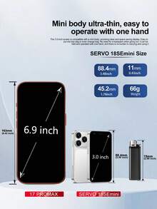 SERVO 18SEmini 智能手机，Android 8.1 系统，2GB 运行内存 + 16GB 机身存储，支持 WiFi，3.0 英寸显示屏，双卡双待，3G WCDMA 紧凑型口袋手机 - 粉色 - 查看 5