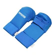 Karate Boxing Gloves Plain Pattern Competition Training Protective Gloves Children Sanda Boxing Training Protective Gloves - Blue - View 1