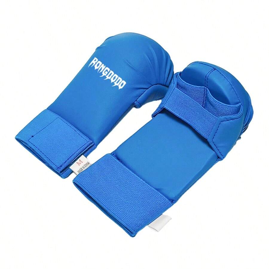 Karate Boxing Gloves Plain Pattern Competition Training Protective Gloves Children Sanda Boxing Training Protective Gloves - Blue - View 1