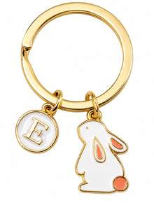 Llavero de Conejo Y2K, Regalo Personalizado para Niñas, Accesorio para Coche, Charm para Bolso - Conejo blanco - Ver 5