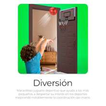 Raganet, Tablero De Basketball 25cm de Diámetro, con Contador Electrónico De Puntaje, Canasta de Basquet, Aro de Baloncesto Profesional para Niños y Adultos, Incluye Mini Balon - Multicolor - Ver 7