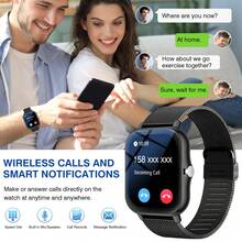 全新高清時尚智慧手錶，具備無線通話功能（撥打/接聽電話）、海量錶盤、運動監測、訊息通知、多應用程式提醒，兼容 Android 與 iOS 手機，送給女性的完美禮物 - 彩色 - 查看 2