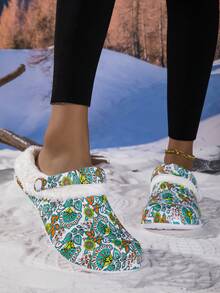 Winter Fuzzy Lined Clogs Anti Slip Warm Plush Indoor Outdoor Hole Slippers - Multicolor - View 3