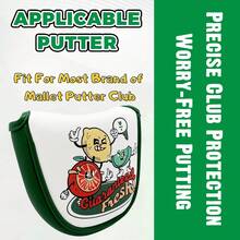 1 buah Sarung Putter Golf untuk Stik Golf DF3, Menampilkan Elemen Pola Kartun yang Bergaya dan Lucu, Terbuat dari Kain PU dengan Lapisan Mewah, Sarung Tahan Lama. - Putih - View 4