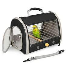 Breathable Parrot Travel Carrier Cage With Stainless Steel Mesh Panel, Lightweight Bird Carrying Bag For Outdoor And Vet Visits - Multicolor - View 4