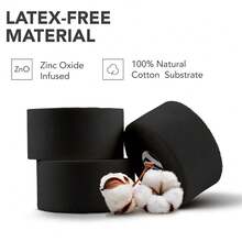 1 Roll Black Athletic Sports Tape Roll, Easy To Tear Without Sticky Residue For Outdoor Sports Fixing - Black - View 3