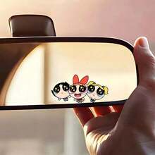 Warner Bros Die Powerpuff Girls süßer Cartoon Anime Mädchen Auto Rückspiegel Aufkleber, Auto Dekoration Spiegel Gesicht Aufkleber, Auto LKW Rückspiegel Dekoration, Auto Aufkleber für Innenmalerei, Auto Innenzubehör, Auto Innendekoration Aufkleber, Auto Außenaufkleber, Partygeschenk, Graffiti Dekoration Aufkleber - A - Übersicht 13