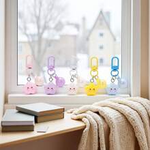 110/220/550/990pcs Women's Multi-Color Keychain Accessories Set, Includes Keychain Rings And Connectors, DIY Keychain Decoration, Car Accessories, Bag Charms, Cute Gothic Y2K Style, Christmas Gift, Gift For Mother, Father, Graduation Season And Teacher - Keychain Split Ring Set - View 4