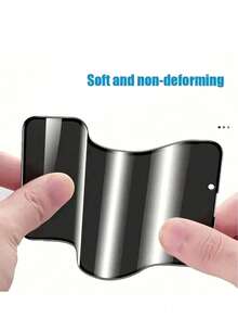 4pcs Matte Privacy Anti-Peep Screen Protector, Soft Material, Full Coverage, Anti-Glare, Ceramic Film, Anti-Fingerprint, Compatible With Phone Case, Suitable For 17 Pro Max 6.9 Inch, 18Promax/18Pro/17 Pro Max/17 Air/16 Pro Max/16 Pro/16 Plus/16/15 Pro Max/14 Pro Max/13 Mini/12/11/XS Max/XR/8 Plus/7 Plus, Essential - Black - View 4
