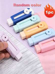 Cartoon Candy Color Replaceable Core Push-Pull Eraser, Suitable For Office, Studio, Home And School, Great Gift For New Year Or Back To School Season. Multiple Styles, Randomly Shipped - A - View 8