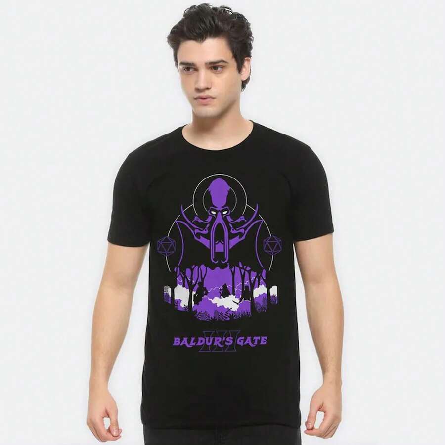 Men Sports Tees & Tanks - 黑色 - 查看 1