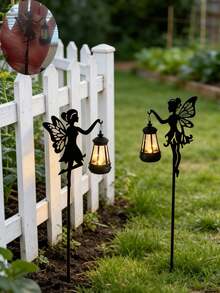 2D Acrylic Spring Fairy Garden Decoration, Fairy Garden Decor, Flat Garden Stake Sculpture For Potted Plants Outdoor Decoration, Suitable For Outdoor Decor, Mother's Day Gift, Spring Celebration And Garden Display, Fairy Garden Decor, Create Dreamy Atmosphere - Multiple Styles - View 2
