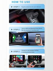 XUDA 2026 新款 Mini CarPlay AI Box，無線 CarPlay 與 Android 二合一車載音訊，支援有線與無線連接，配備 2.4-5.0GHz WiFi 5，時尚便攜，相容 99% 具備有線 CarPlay 與 Android 功能的車型 - D - 查看 5