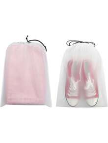 Transparent Waterproof Shoe Bag For Travel (15.7"X11.8"/40x30cm) - Reusable Drawstring Shoe Storage Bag, Suitable For Suitcase, Gym, Vacation - Unisex Travel Essential, Space Saving - Multicolor - View 19