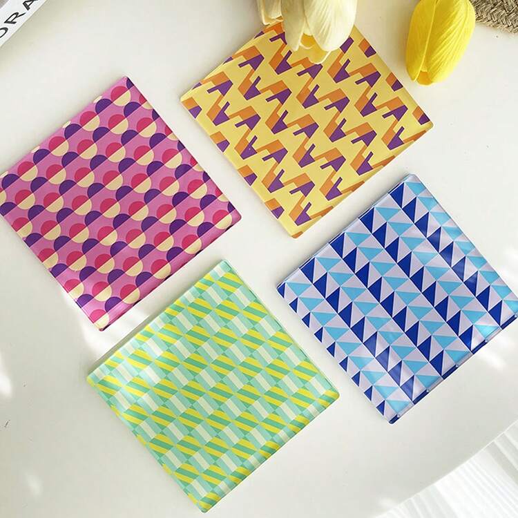 Acrylic Coasters, Home Water Cup Ins Style Heat-Insulating Pads, Cute Acrylic Heat-Insulating Pads - Multicolor - View 6