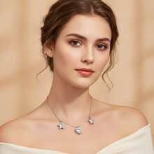 5/10pcs Minimalist Open Frame Geometric Rhinestone Dangle Charms Star Heart Floral Crystal Jewelry Findings For Earrings Bracelets Necklaces - Silver - View 5