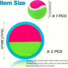 Adult Catch Ball Set With Storage Bag, 4-Piece Set - Beach Toys, Pool Toys, Yard Games - Classic Gift For The Whole Family - Suitable For Adults/Families As Easter Gift - Multicolor - View 4