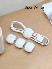 6pcs/12pcs Mixed Desktop Cable Clips Organizer, Office, Travel, Home Universal, Multi-Function Cable Clips, Suitable For Chargers, Earphones, USB Cables, Back To School Season Practical - Multicolor - View 6