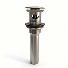 1Pc Sink Drain For Bathroom, Pop-Up Drain Stopper, Anti-Clogging Drain Strainer, Sink Drain Assembly With Overflow Stainless Steel Brushed - Silver - View 8