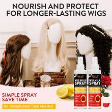 Goiple Hydrating & Reviving Wig Milk Spray – 2 - In - 1 Leave - In Conditioner & Detangler, Moisturize Revive Wig & Weave Spray With Tea Tree Oil,Coconut Oil,Aloe Extract – Human & Synthetic Hair Wigs,Daily Wig Care, Frizz - Free,Smooth & Shiny Finish,Women - 紅色 100ml*2 - 查看 9