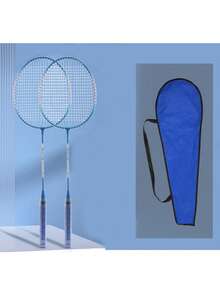 Adult Badminton Racket Set, 2pcs, Durable Offensive Badminton Racket, Lightweight Sports Training Badminton Kit, Suitable For Indoor And Outdoor Matches - Multicolor - View 2
