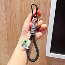 Fashionable Color-Block Braided Rope Keychain, Personalized Handmade Woven Colorful Key Ring, Climbing Carabiner Braided Rope Key Pendant - Hand-woven Rope Keychain - View 13