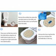 Pet Cat & Dog Toilet Training Kit, Sandbox-Style Toilet Training Basin, Detachable & Reusable Cat Toilet Trainer, Universal Kitten & Adult Cat Toilet Training Aid, No More Scooping Cat Litter, Home Pet Cleaning & Training Supplies, Stable & Non-Slip, Easy To Rinse, Multi-Stage Progressive Cat Toilet Training Tool - Multicolor - View 6