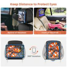 New Upgraded Car Headrest Tablet Holder, Equipped With Anti-Slip Strap And Silicone Mesh Fixing Seat, Adjustable Angle, Suitable For All 7 To 12.9 Inch Tablets, Compatible With Most Car Headrests - View 3