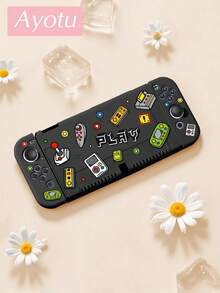 Ayotu 卡通遊戲機圖案保護殼與配件,相容於 Switch/Switch OLED/Switch Lite,包含保護殼、收納袋、底座殼、控制器保護套及其他多款配件,開學禮物/生日禮物/週年禮物 - 查看 5