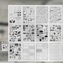 1 buah Buku Stiker Dekoratif Harian, 20 Lembar, Bahan Dekorasi Scrapbooking, Cocok untuk Kolase Guka, Perencana, Laptop, Ponsel - Catatan Acak - View 7